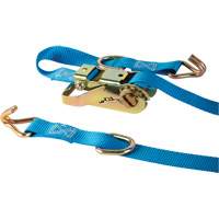 KLETON MQ220 Ratchet Strap, J-Hook, 1" W x 16' L, 835 lbs. (379 kg) WLL