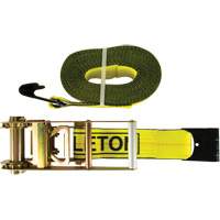 KLETON MQ226 Tendeur d'arrimage pour treuil, Crochet plat, 3" , 30' , Charge d'utilisation max. 5400 lb (2449 kg)