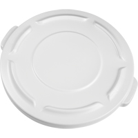 Rubbermaid FG261960WHT Couvercles ronds Brute, Couvercle plat, Plastique/Poly&eacute;thyl&egrave;ne, Convient aux contenants 19-7/8" dia.