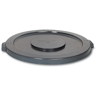 Round Brute<sup>®</sup> Tops, Flat Lid, Plastic/Polyethylene, Fits Container Size: 19-7/8" Dia.  NA687 | TENAQUIP