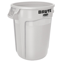 Rubbermaid FG263200WHT Contenants ronds Brute, Poly&eacute;thyl&egrave;ne, 32 gal. US