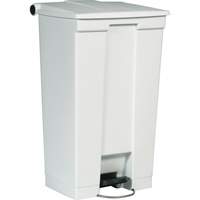 Rubbermaid FG614600WHT Flat Top Trash Can, Polyethylene, 23 US gal. Capacity