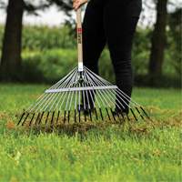 Garant 85650 Lawn Rake, 24 Tines, Hardwood Handle, Steel Blade