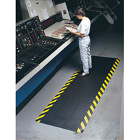 Wearwell 415.916X2X3BYL SpongeCote&reg; No. 415 Mats, Diamond, 2' x 3' x 9/16", Black/Yellow, PVC