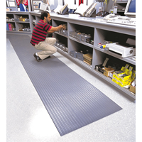 Wearwell 451.38X3X60BK Tuf Sponge No. 451 Mats, Ribbed, 3' x 60' x 3/8", Black, PVC Sponge