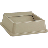 Rubbermaid FG266400BEIG Untouchable&reg; Containers, Swing Lid, Plastic/Polyethylene, Fits Container Size: 19-3/4"x 19-3/4"