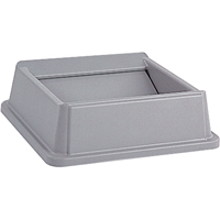 Rubbermaid FG266400GRAY Contenants Untouchable, Couvercle &agrave; battant, Plastique/Poly&eacute;thyl&egrave;ne, Convient aux contenants 19-3/4"x 19-3/4"