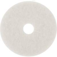 3M F-4100-WHT-18 Tampon de polissage pour planchers, 18", Polissage, Blanc
