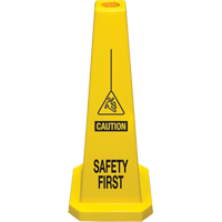 CCI Canada 03-600-04 "Safety First" Lamba Traffic Cones, English with Pictogram
