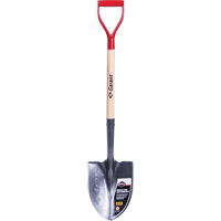 Garant GHR2FD Pro Round Point Shovel, Tempered Steel Blade, Wood, D-Grip Handle