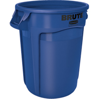 Rubbermaid FG263200BLUE Contenants ronds Brute, Vrac, Poly&eacute;thyl&egrave;ne, 32 gal. US
