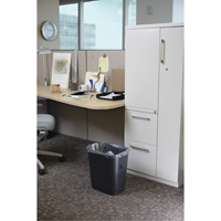 Rubbermaid FG295600BLA Corbeille &agrave; papier en plastique, 28 pintes, Plastique