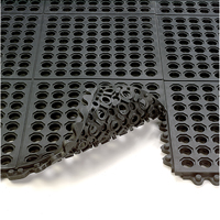 Wearwell 572.58X3X3GRBK 24/Seven&reg; Matting, Rubber, 3' W x 3' L, 5/8" Thick, Black