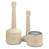 Justrite 26800B Cendriers Smoker's Cease-Fire, Sur pied, Plastique, Capacit&eacute; 4 gal. US, Hauteur 38-1/2"