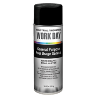 Work Day A04412007 Peinture industrielle Work Day, Noir, Tr&egrave;s mat, 10 oz, Canette a&eacute;rosol