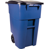 Rubbermaid FG9W2700BLUE Contenants roulants Brute, Bord de rue, Plastique, 50 gal. US