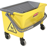 Rubbermaid FGQ90088YEL Microfibre Press Wring Buckets, Down Press, 10.75 US Gal. (43 Quart), Yellow