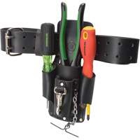 Greenlee 0258-14 Tool Belt Pouch, Multiple Tool Holder, Leather, 4 Pockets