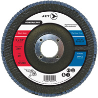 JET 503227 POWERBLEND Flap Disc, 5" x 7/8", Type 29, Z80 Grit, Zirconia Alumina