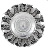 JET 553742 Brosse radiale &agrave; fils nou&eacute;s torsad&eacute;s mont&eacute; sur mandrin EKR275-20, 3", Fils ,02", Tige 1/4"