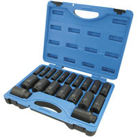 JET 610329 PS1912D 6-Point SAE Socket Set, 19 Pcs, Impact, 1/2" Drive Size, Deep