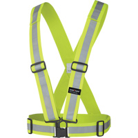 Pioneer V1040860-O/S 5592 Elastic Safety Harness, High Visibility Lime-Yellow, Silver Reflective Colour, One Size