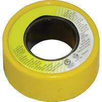 Fairview Fittings 121-M8UL PFTE Gas Thread Sealant Tape, 236" L x 1/2" W, Yellow
