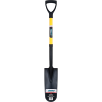 Aurora Tools NJ096 Drain Spade Shovels, Tempered Steel, 16" x 6" Blade, 28-1/2" L, D-Grip Handle