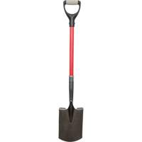 Heavy-Duty Shovels, Fibreglass, Carbon Steel Blade, D-Grip Handle, 30-1/2" Long NJ143 | TENAQUIP