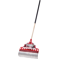 Multi-Purpose Lawn Rake, 20" Blade, 20 Tines, Hardwood Handle, Steel Blade NJ428 | TENAQUIP