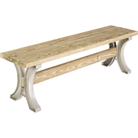 Basics<sup>®</sup> Picnic Table Bench, Plastic, 96" L x 15" W x 17" H, Sand NJ441 | TENAQUIP