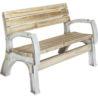 Banc de parc Basics<sup>MD</sup>, Polyéthylène, 72" lo x 15" la x 32" h, Sable NJ442 | TENAQUIP