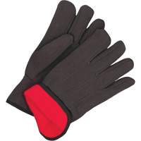 Bob Dale Gloves 10-9-210BR Gants en jersey classiques, Taille unique, Noir, Molleton rouge, &agrave; enfiler