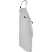 Bob Dale Gloves 64-1-63-52 Leather Welding Apron, Bib, 52" L, Pearl Grey