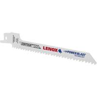 Lenox 20556676RC Wood Cutting Reciprocating Saw Blade, Bi-Metal, 6 TPI, 6" L x 7/16" W