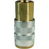 Dixon Group 2FF2-B Coupleur pneumatique manuel de s&eacute;rie F, Laiton, 1/4", NPTF femelle, 500 psi