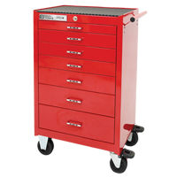 Gray Tools 93270 PRO+ Series Roller Cabinet, 7 Drawers, 26" W x 19" D x 42" H, Red