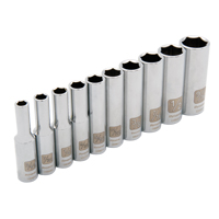 Dynamic Tools D004001 Jeu de douilles SAE &agrave; 6 pans, 10 Mcx, Prise de 1/4", Profond