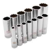 Dynamic Tools D010003 Jeu de douilles SAE, 13 Mcx, Prise de 3/8", Profond