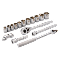 Dynamic Tools D010008 Jeu de douilles SAE, 16 Mcx, Prise de 3/8"