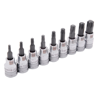 Dynamic Tools D010018 Standard Socket Set, Torx&reg;, 3/8" Drive, 9 Pcs