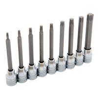 Dynamic Tools D010019 Long Socket Set, Torx&reg;, 3/8" Drive, 9 Pcs
