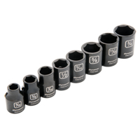 Dynamic Tools D010020 SAE Socket Set, 8 Pcs, Impact, 3/8" Drive Size