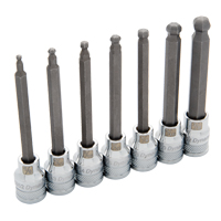 Dynamic Tools D010024 Long SAE Ball-Nose Socket Set, 7 Pcs