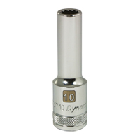 Dynamic Tools D015725 Douille m&eacute;trique, 25 mm, Prise 1/2", 12 pans, Profond