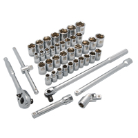 Dynamic Tools D018010 Jeu de douilles SAE/m&eacute;triques, 41 Mcx, Prise de 1/2"