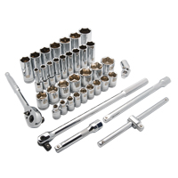 Standard/Deep SAE Socket Set, 1/2" Drive Size  NJH665 | TENAQUIP