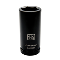 Dynamic Tools D020548 Douille SAE, Chocs, 1-1/2", Prise 3/4", 6 pans, Profond