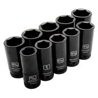 Dynamic Tools D021001 Jeu de douilles SAE, 10 Mcx, Chocs, Prise de 3/4", Profond