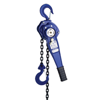 Lever Hoist, 3' Lift, 500 lbs. (0.25 tons) Capacity, Not Included Chain  NJI182 | TENAQUIP